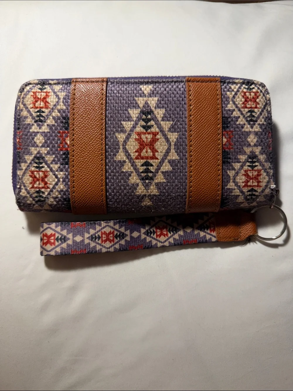 Wrangler Purple, Brown & Red Southwestern Wristlet Wallet
